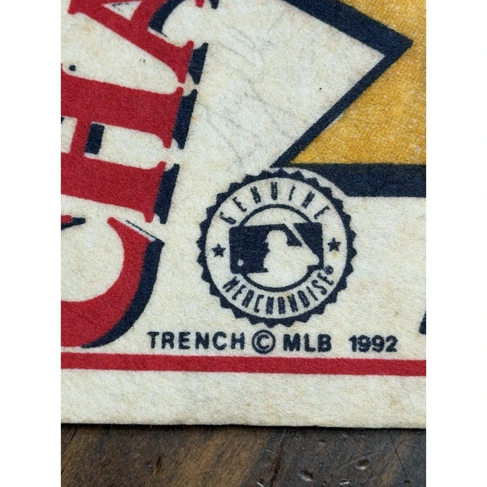 Vintage 1991-1992 Atlanta Braves NL Champions Pennant Signed World Series Felt